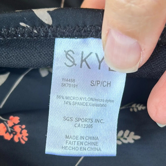 Skye Black Floral Tankini, Small - Picture 12 of 12